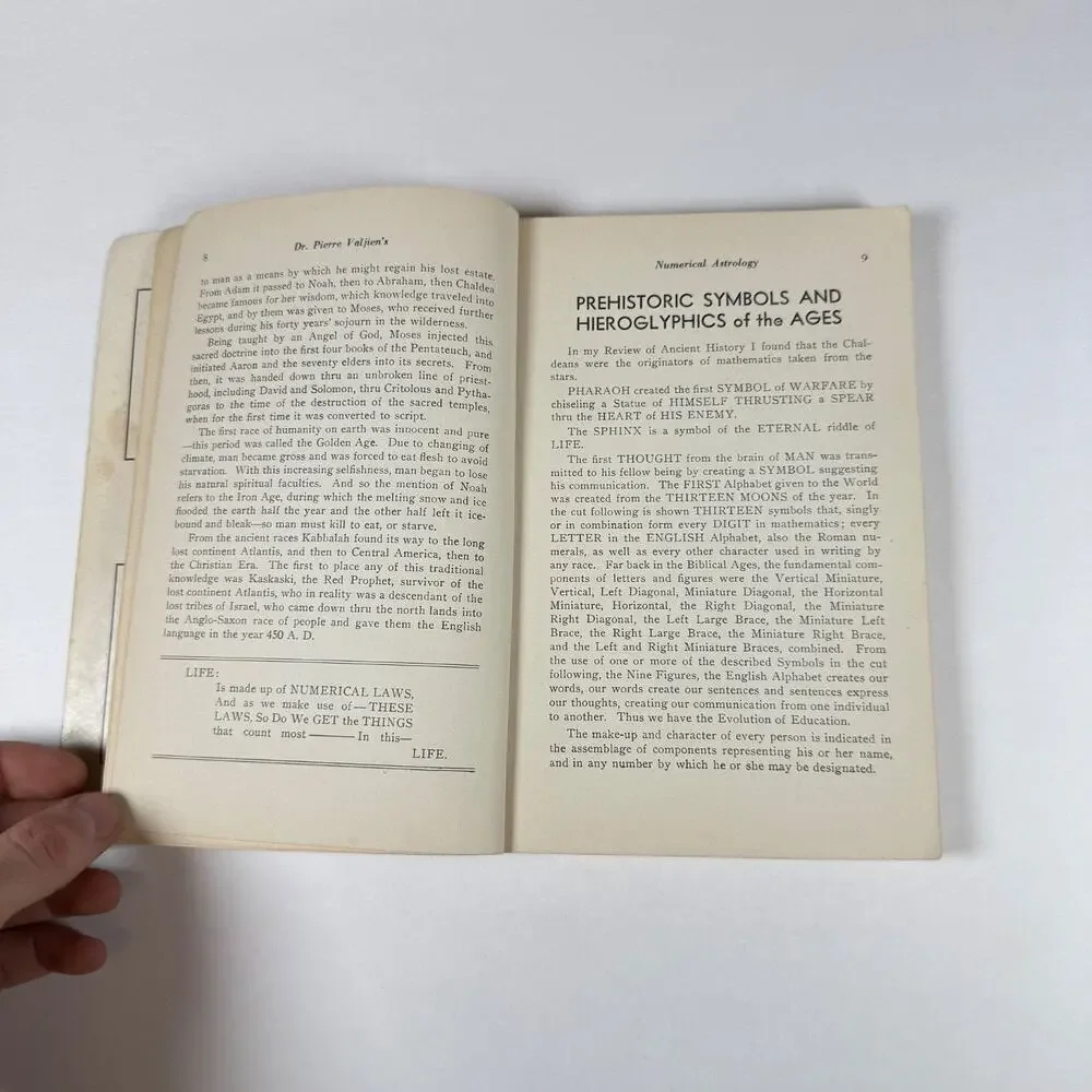 Numerical Astrology by Dr. Pierre Valjien 1932 Vintage book softcover VERY RARE